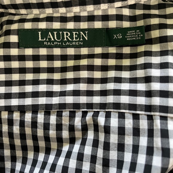 Lauren Ralph Lauren Gingham Bell Sleeve Top - Picture 6 of 7